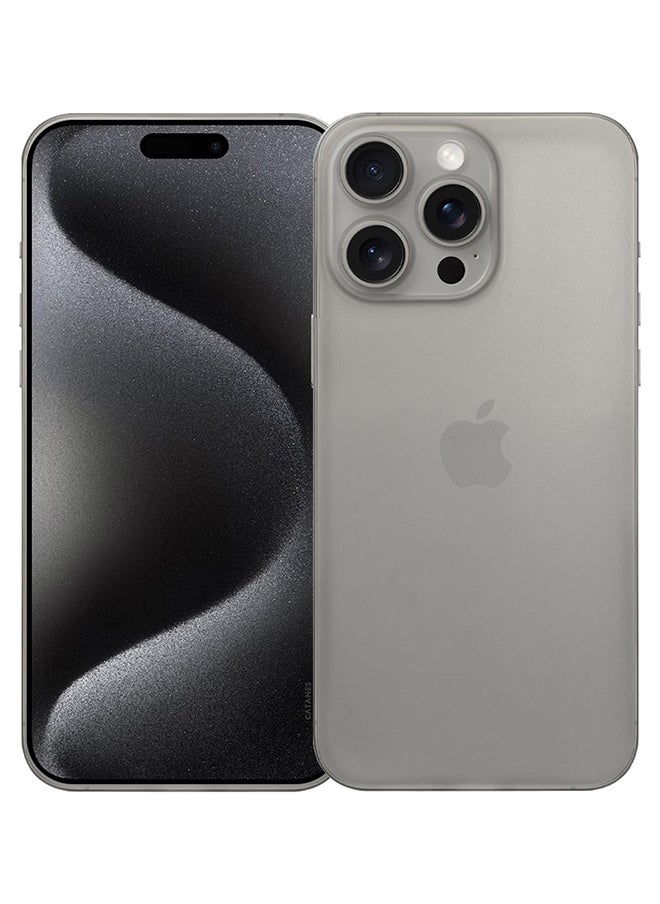 CATANES - غطاء حماية لهاتف iPhone 15 Pro Max من سلسلة Air Skin غطاء خلفي قوي ومتين ورفيع وغطاء حماية من السقوط وطبيعي شفاف - Image 1