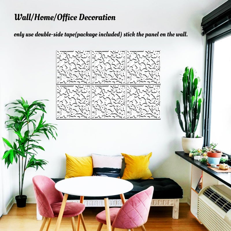 Lchen Hanging Room Divider Panel, 12 Pieces White Screen Panels Solid Board Cut Room Partition Home Decoration(Mixed,15.7"x15.7"x0.03") - Image 5