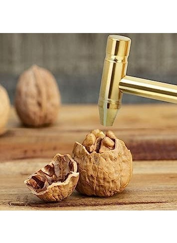 HEBEZON HEBEZON 5 in 1 Small Hammer Hammer Multifunctional Copper Hammer Screwdriver with Bottle Opener Musical Acessories Toolkit and Screwdriver Hand Repairing ToolsPack Of 1  - Image 4