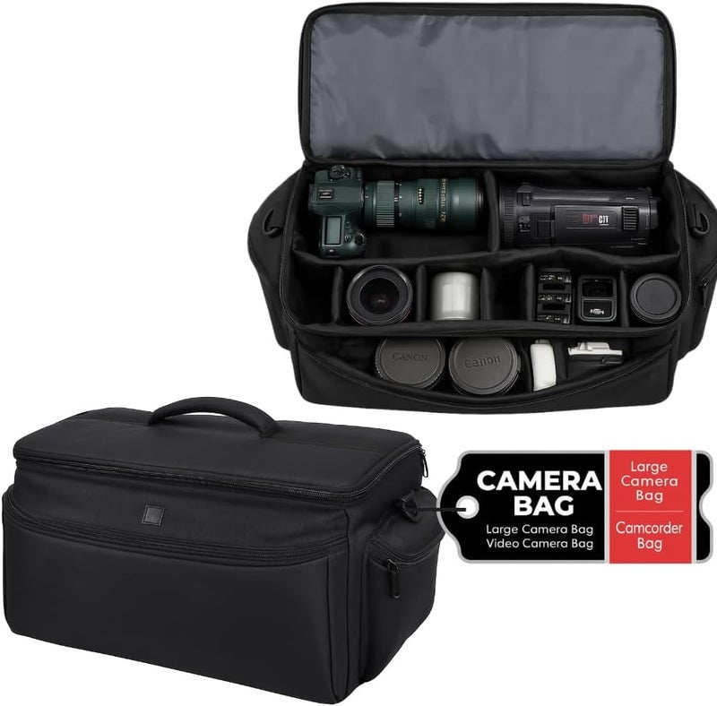 eCostConnection Extra Large Soft Padded Water Resistant Camcorder Equipment Gadget Bag/Case for Canon XA10, XA20, XA25, XH-G1s, XL2 and More Cameras Camcorders and DSLR - Image 1