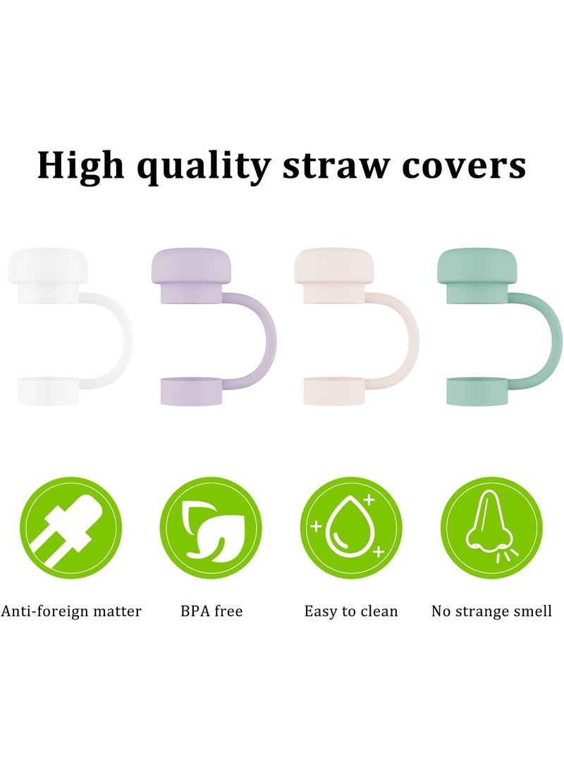 4 Pcs Straw Covers for Stanley Cup 40-20 oz, 0.4 inches Silicone Straw Cover Caps, Stanley Cups Accessories, Dust-proof and leak-proof (4 Straw Covers) - Image 5