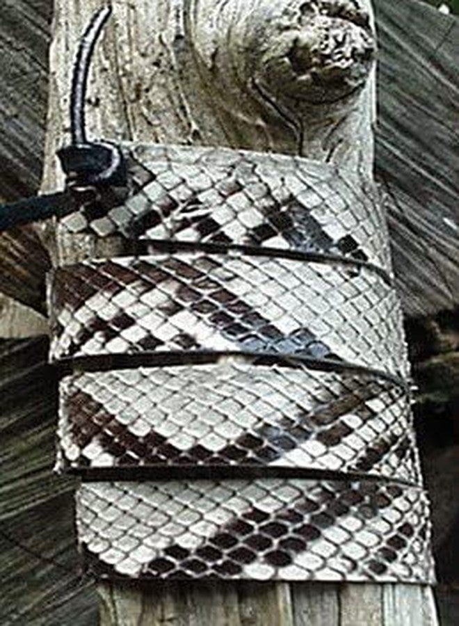 Dangerous Threads Western Hatband B & W Python Snake Skin W Ties New - Image 1