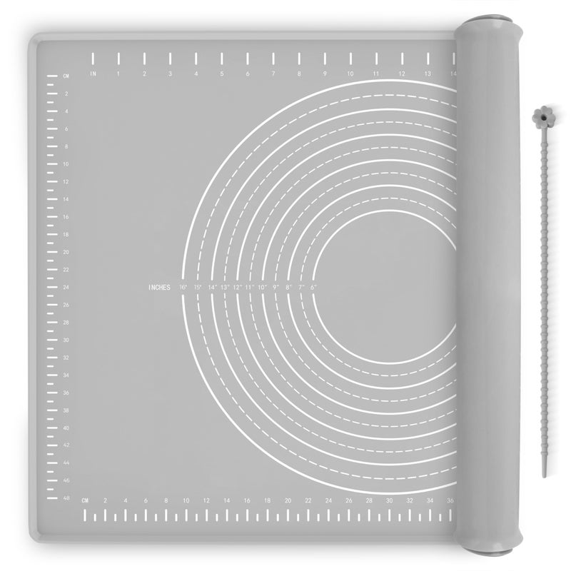 volikos Silicone Baking Mat 32" x 24", Extra Thick Dough Rolling Mat with Measurements and Edge Heightening, Non-stick Food Grade Silicone Pastry Mat for for Pastry, Bread, Cookies, Pizza, Fondant, Pasta - Image 1