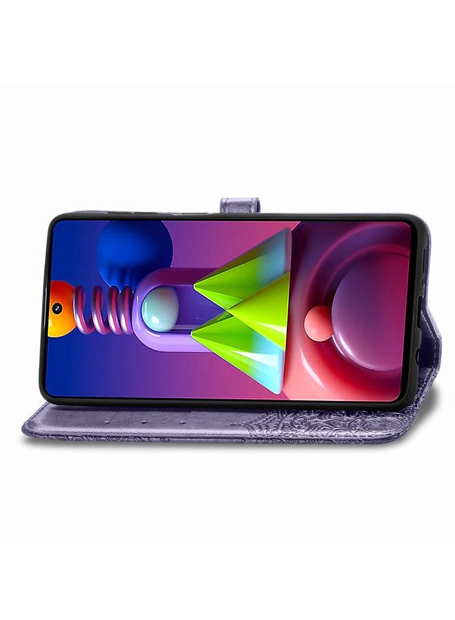 Zaboon Case For Galaxy M51 Mandala Flower Embossed Horizontal Flip Leather Case with Bracket / Card Slot / Wallet / Lanyard - Image 5