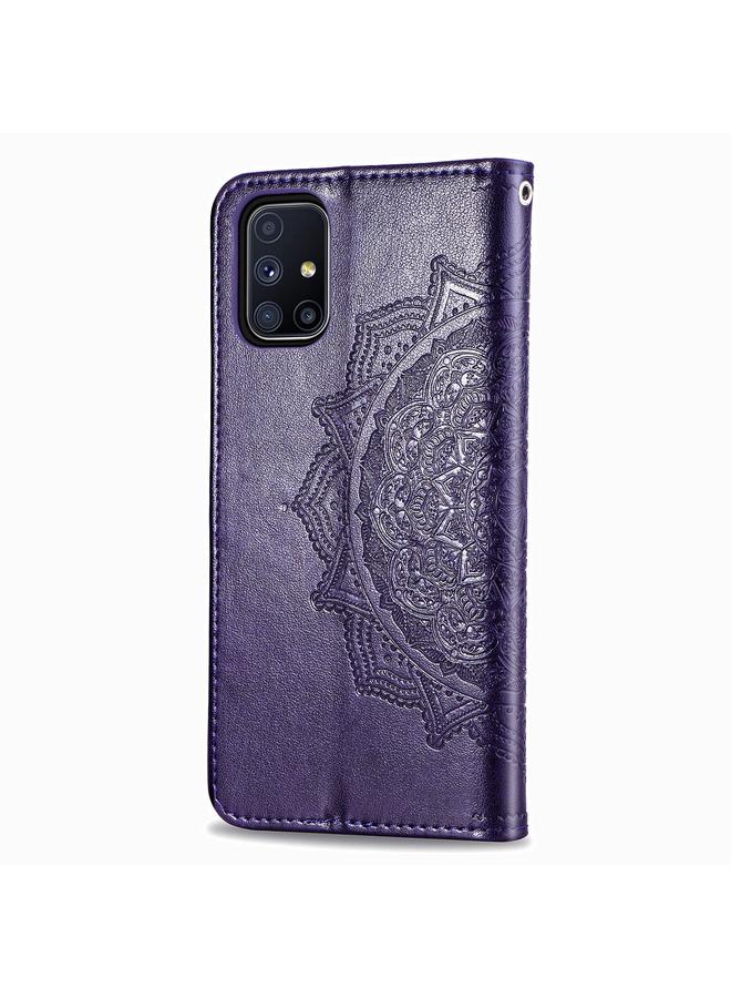 Zaboon Case For Galaxy M51 Mandala Flower Embossed Horizontal Flip Leather Case with Bracket / Card Slot / Wallet / Lanyard - Image 3