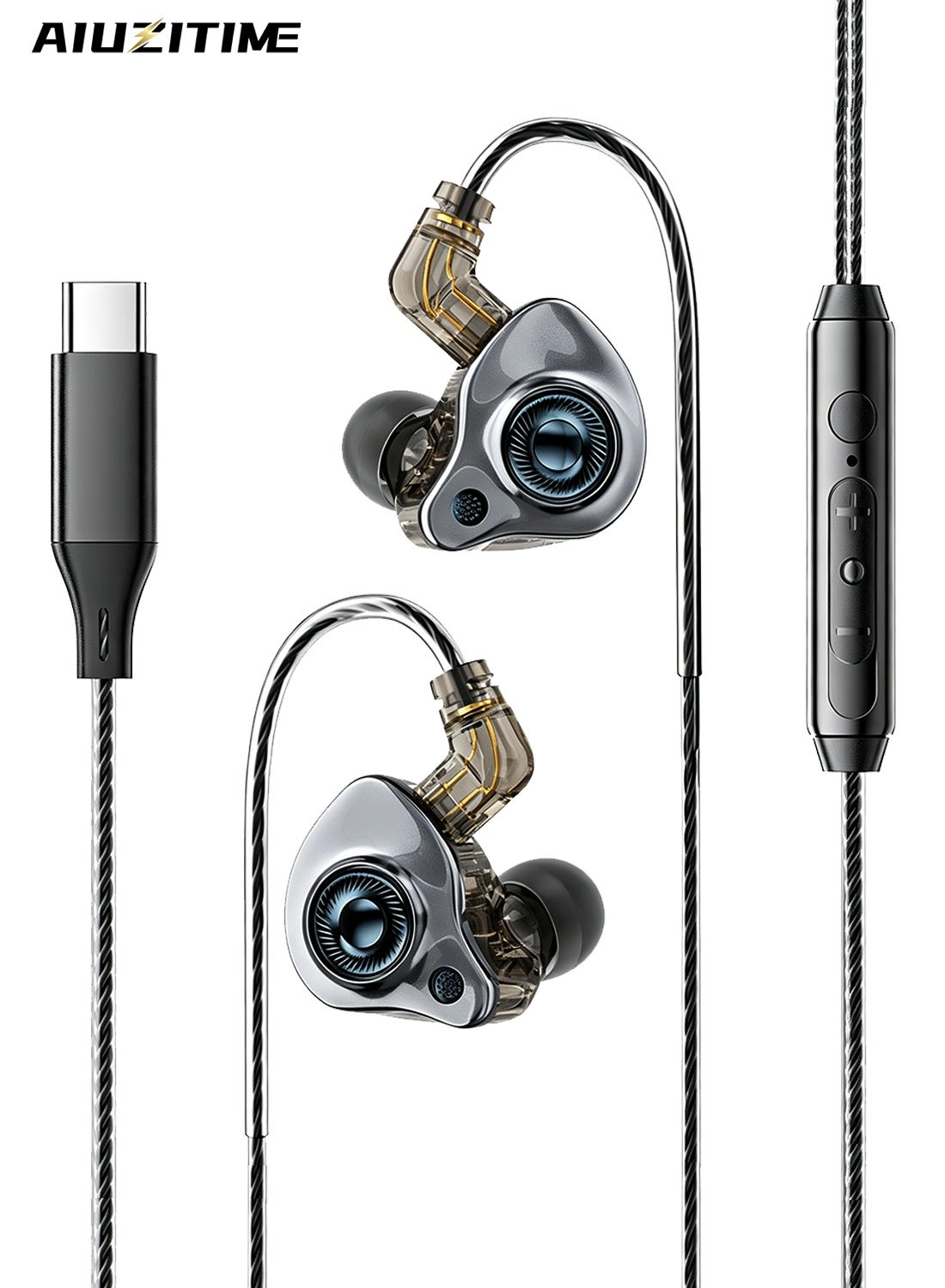 أيوزيتايم أيوزيتايم سماعة رأس سلكية عالية الدقة من نوع USB-C