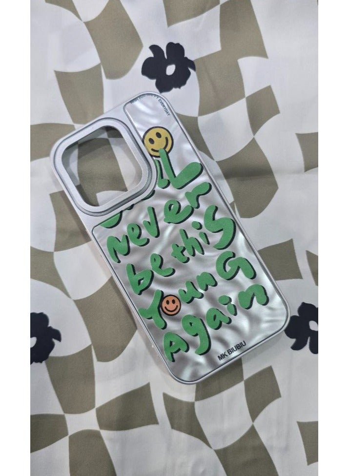 CATANES Letter Phone Case Cover for Apple iPhone 15 Pro Max Silver