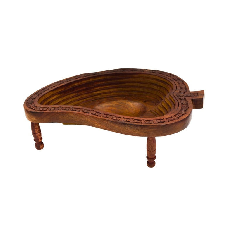 Natriel Handmade Wooden Tray | Serving Tray | Decorative Serveware for Home | Fruit Tray for Dinning - Image 4