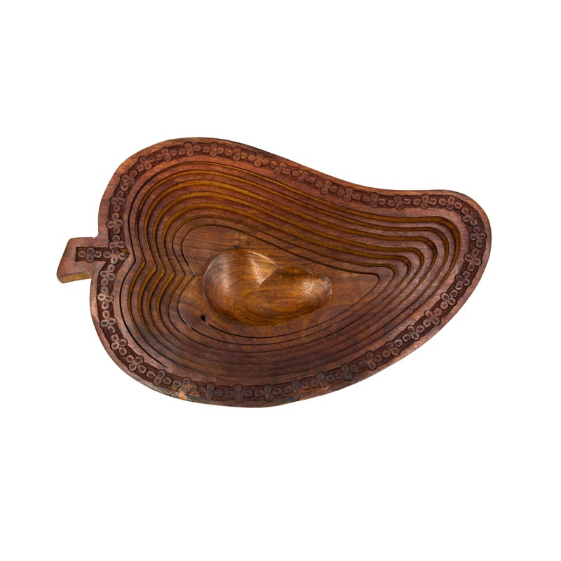 Natriel Handmade Wooden Tray | Serving Tray | Decorative Serveware for Home | Fruit Tray for Dinning - Image 1