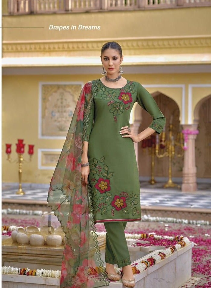 Fully stiched Kurti with pant and Dupatta  - Image 1