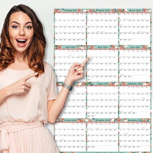 Coboll 2026 Calendar - Yearly 2026 Wall Calendar, January 2026 - December 2026, 22.4''x34.6, Paper Folded Wall Calendars 2026, Large Wall Calendar 12 Month One - Image 2
