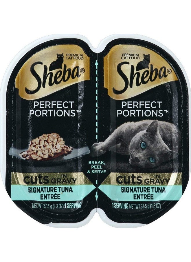 Sheba Perfect Portions Premium Cat Food  Cuts In Gravy  Signature Tuna Entrée  Net Wt. 2.6 Oz Per Container  Pack Of 6 Containers 