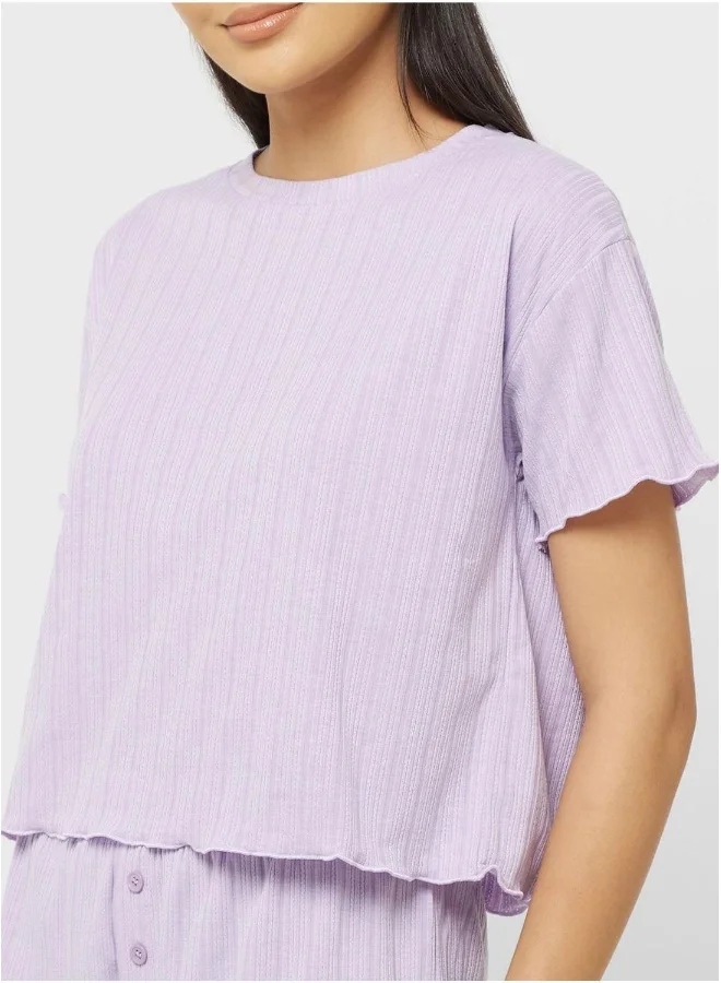 Isla & Evie Active Round Neck Top