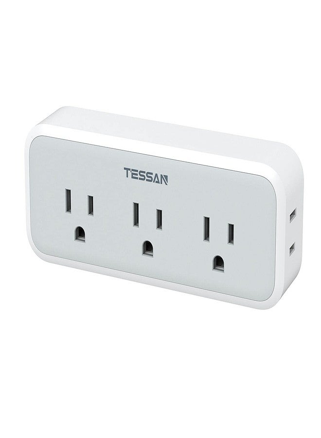 TESSAN Multi Plug Outlet Extender, Surge Protector Wall Plug Splitter with 5 Electrical Outlet Expander, Multiple Plug Adapter for Travel Home Office - Image 1
