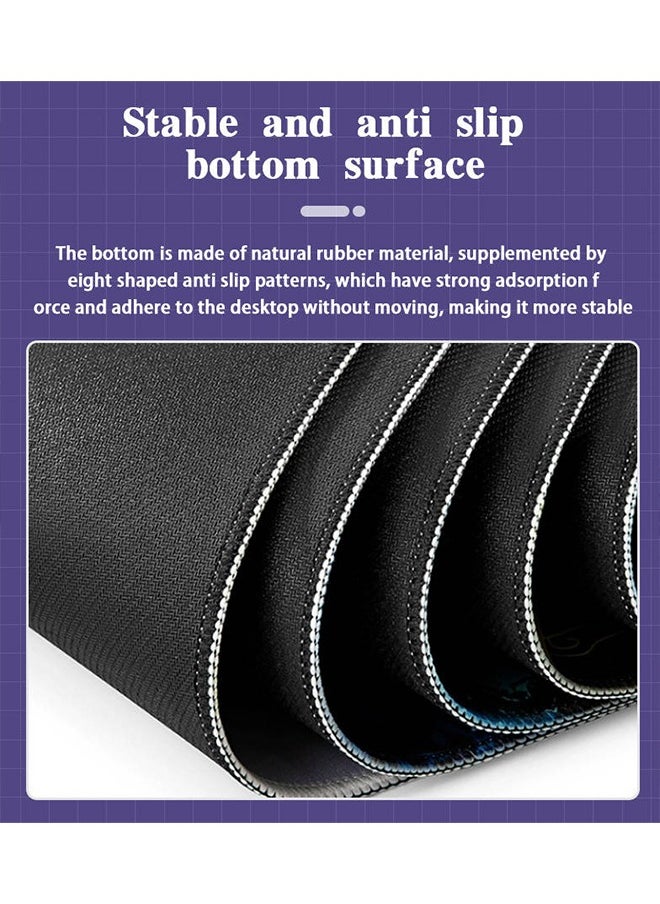 Univer Tang - Large Gaming Mouse Pad with Stitched Edges, Minimalist Topographic Map Desk Mat, Extended XL Mousepad with Anti-Slip Base, Cool Desk Pad for Keyboard and Mouse, 31.5 x 11.8 in(800mm*300mm*3mm) | Sea Wave Kanagawa Surfing Style - Image 1