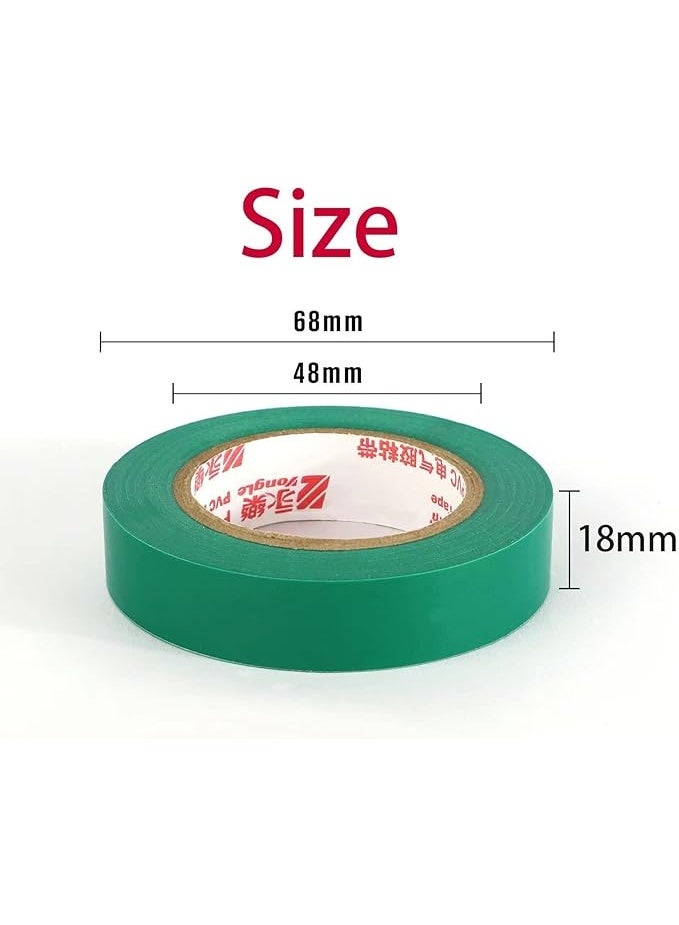 erorex 6 pcs General Purpose Electrical Tape PVC Electrical Wire Insulating 18mm x 10m Electrical Tape Adhesive Tape Assorted Colors - Image 2