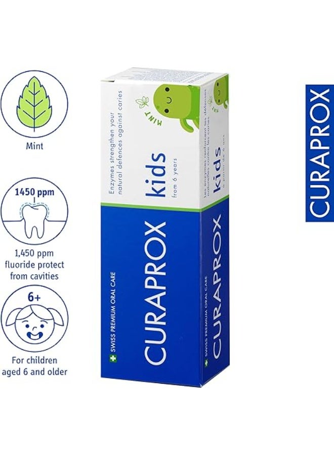 Curaprox Kids Toothpaste – Mint Flavor – For Children 6+ Years - Image 2