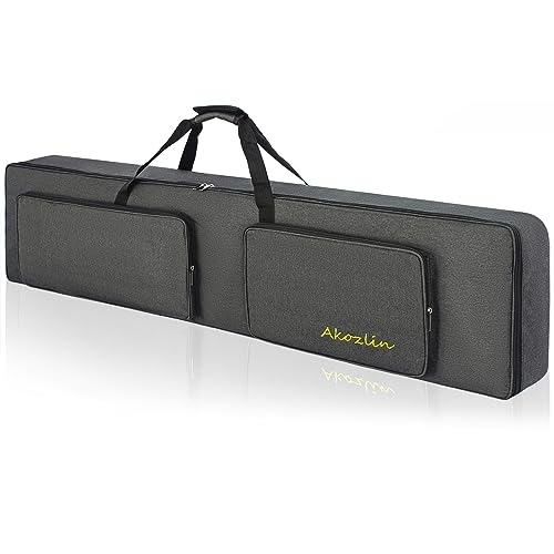 AKOZLIN 88-Key Padded Keyboard Gig Bag Portable Foldable Electric Piano Case Bag For Slim 88-Note Keyboard 54.3”×13.3”×6.3” - Image 1