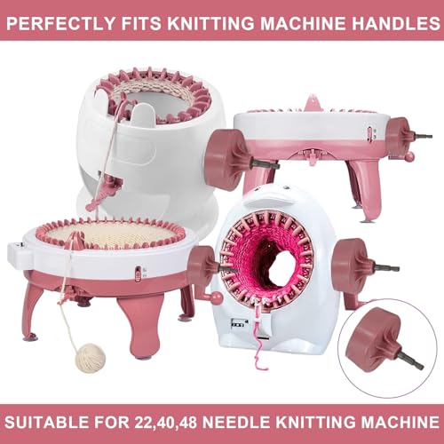 MIAOKE Knitting Machine Adapter, Quick Knit Replaceable Crochet Machine Adapter with Hex Bit Power Screwdriver, Compatible with 22/40/48 Knitting Machines Universal accessories, DIY Hats, Socks, Scarves - Image 5