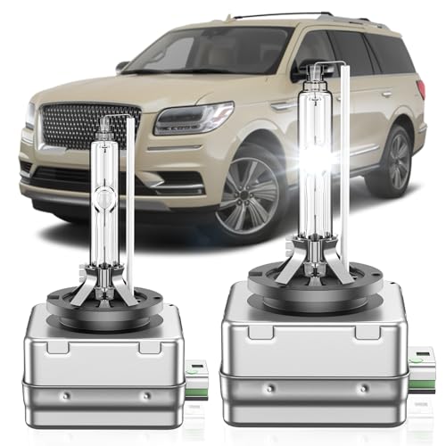 SENROBO Fit for Lincoln 2007-2018 Navigator 2011-2016 MKS MKX MKT 2017-2020 Continental MKZ D3S HID Xenon Headlight Bulbs, High Low Beam Light Bulb, 6000K Cool White, Plug and Play, Pack of 2 - Image 1