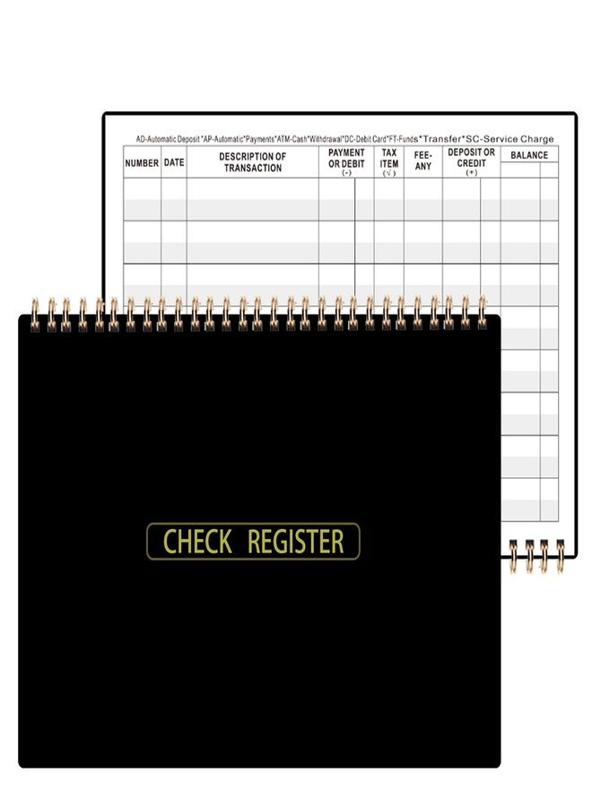 Dayvorax Print Checkbook Register - Check Registers Book, 5-7/8" x 8-1/2", Large Print, Easy-to-Read, Spiral Bound, 60 Pages for Personal Checkbook, Easy Transaction Reference - Image 1