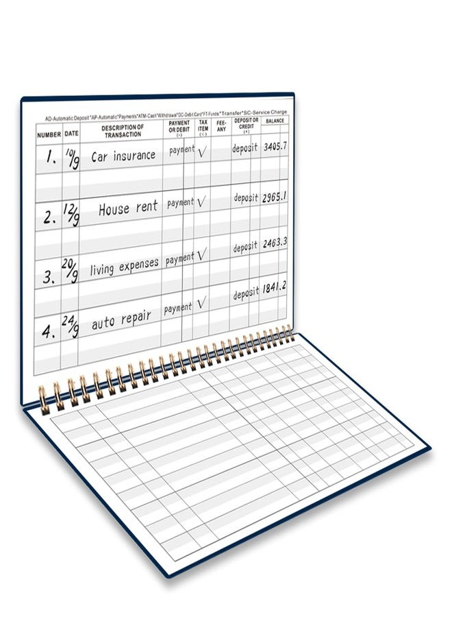 Dayvorax Print Checkbook Register - Check Registers Book, 5-7/8" x 8-1/2", Large Print, Easy-to-Read, Spiral Bound, 60 Pages for Personal Checkbook, Easy Transaction Reference - Image 5