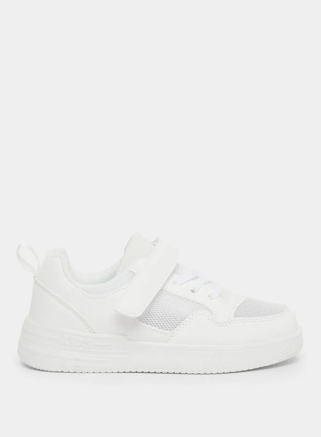 Styli Styli Textured Sneakers with Hook and Loop Closure