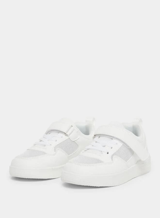 Styli Styli Textured Sneakers with Hook and Loop Closure