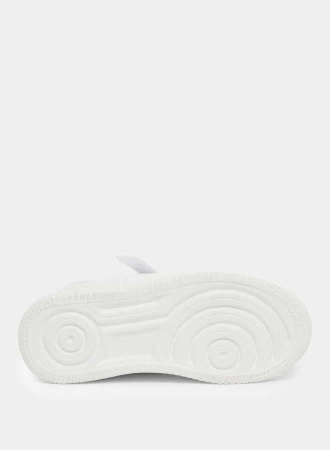 Styli Styli Textured Sneakers with Hook and Loop Closure