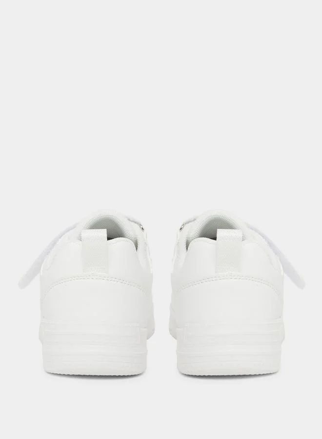Styli Styli Textured Sneakers with Hook and Loop Closure