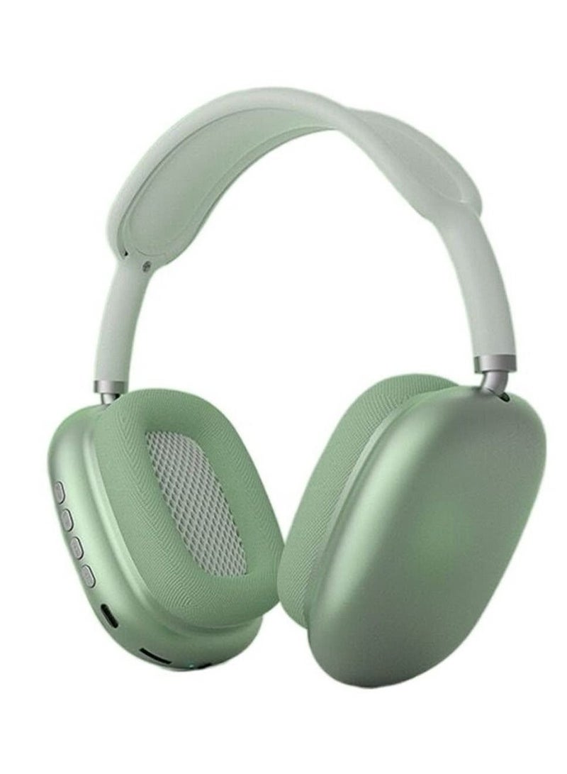 P9 Bluetooth Wireless Headset Over-Ear Headphone With Mic - Green