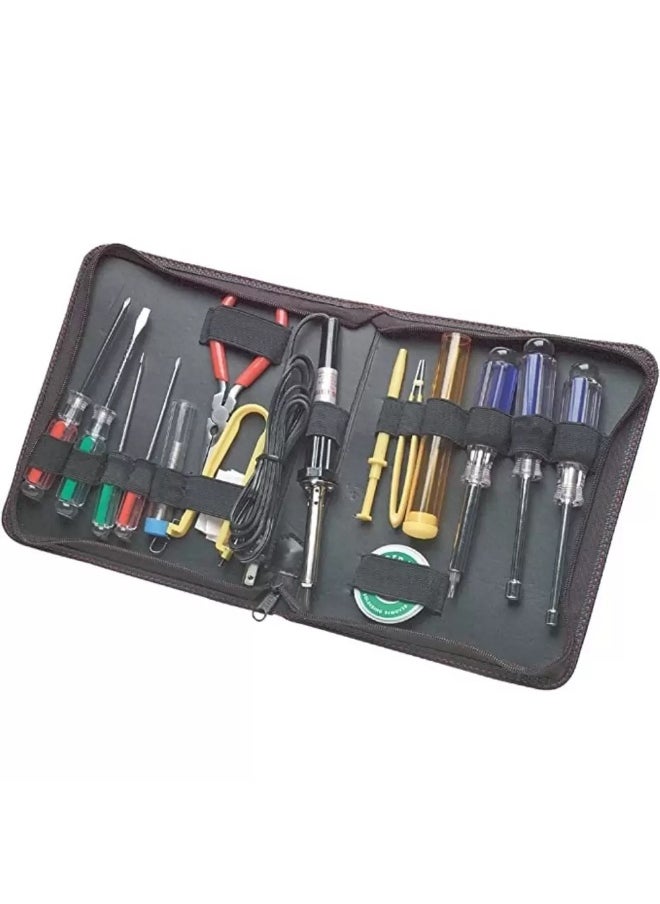 Generic - Computer & Electronic Tool Kits 17 Pieces, Heavy Duty Computer Technician Tool Kits with Black Zipper Case - Image 1