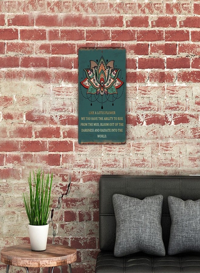 Sanwarm Metal Sign 8X12 Inch, Like A Lotus Flower Inspirational Lotus Vintage Tin Sign Wall Art Decor for Home, Living Room, Kitchen, Garden, Bedroom, Office, Hotel, Cafe And Pub Decoration - Image 5