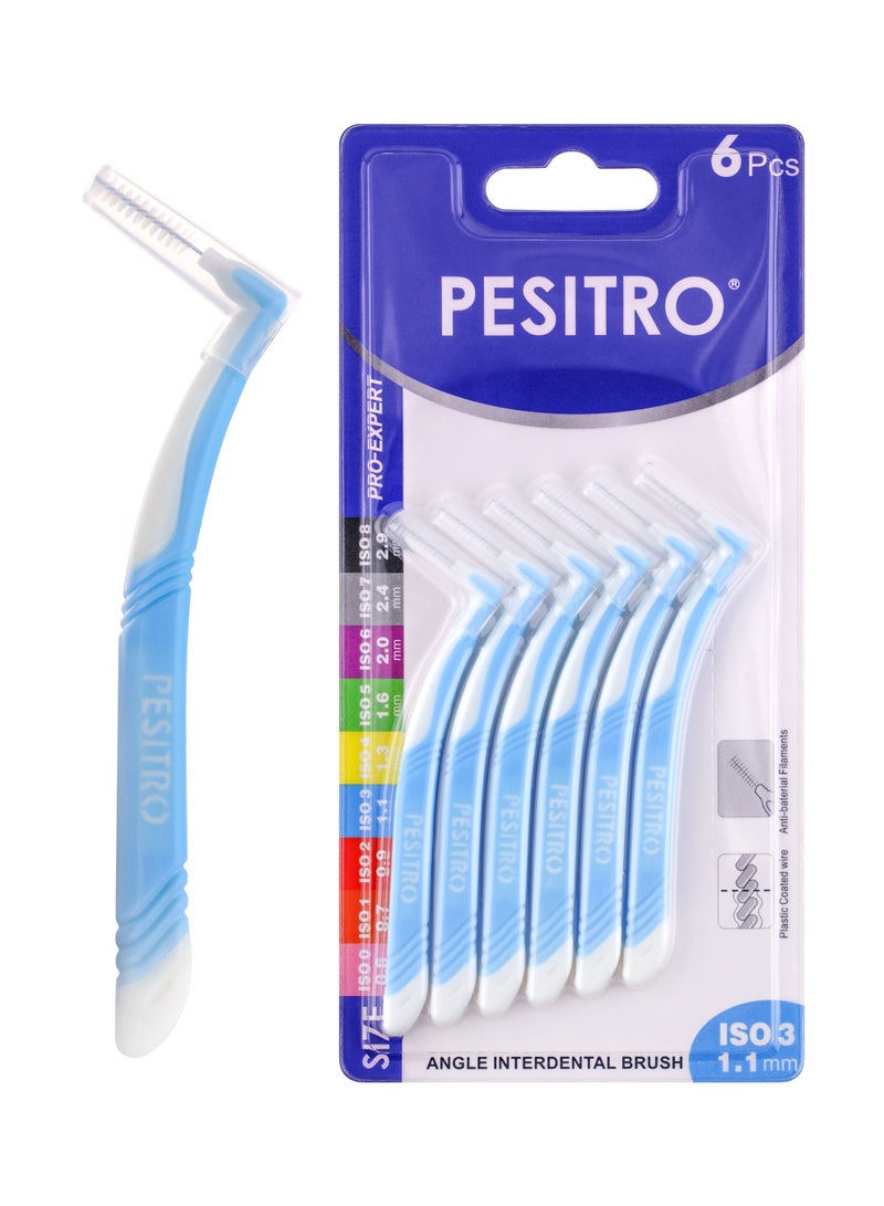 PESITRO ANGLE Interdental Brush Size 3 (1.1 mm) | Precise Cleaning for Braces, Implants & Gum Care - Image 1