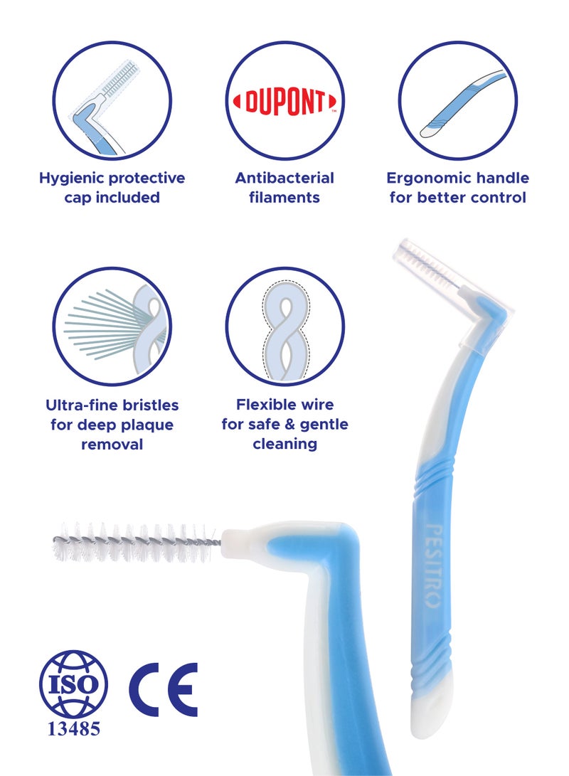 PESITRO ANGLE Interdental Brush Size 3 (1.1 mm) | Precise Cleaning for Braces, Implants & Gum Care - Image 2