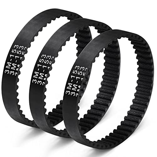 Chuancheng 3PCS Soft Front Brush Belt Replacement Part 153-3GT-8 for Shark AZ1002 AZ1000 AX950 AX951 ZU782 Vacuum - Image 1