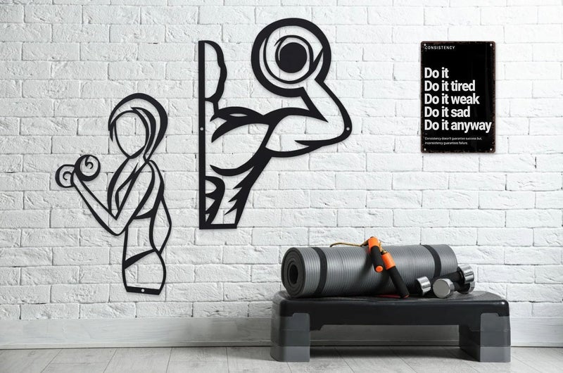 CrazySign Consistency Quote: Do It Anyway Vintage Sign â€“ Motivational Metal Wall Art for Home Gym, Workout Room, Man Cave, Fitness Studio,Office, Dorm & Gift 12x8 Inches (706) - Image 3