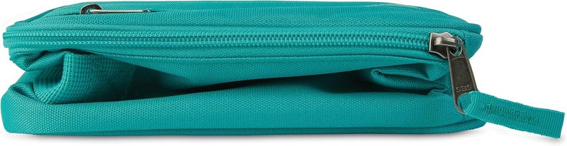 Pac-Kit ® Freezable Classic Lunch Box, Teal, Built with EcoFreeze® Technology, Collapsible, Reusable, Zip Closure With Zip Front Pocket and Buckle Handle, Designed for Fresh Lunch On the Go - Image 3