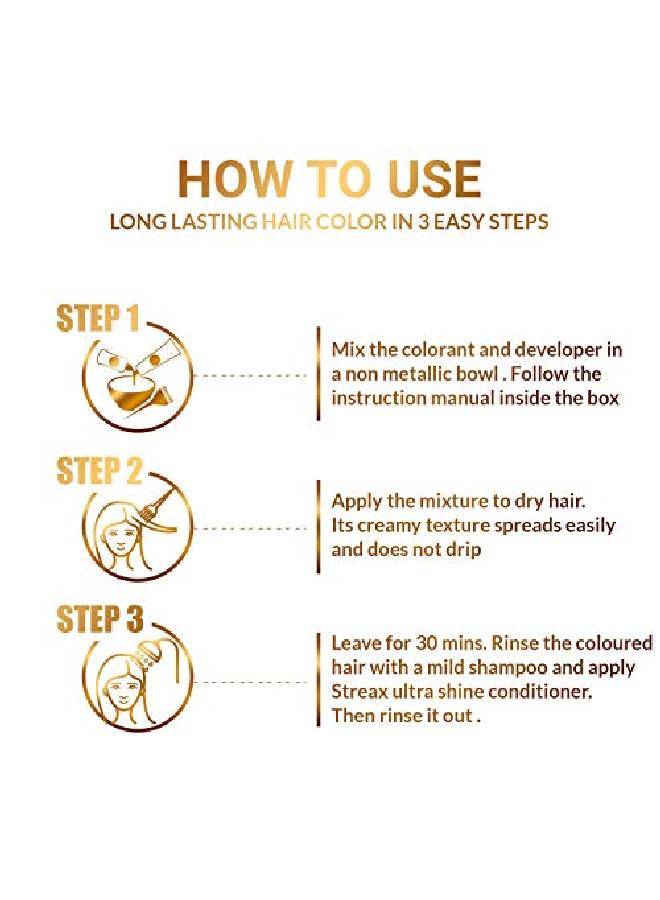 Streax صبغة شعر كريمة للنساء والرجال | أحمر ناري | غنية بزيت الجوز والأركان | لمعان فوري ونعومة | لون شعر يدوم طويلاً | لمسة ناعمة وحريرية | 120 مل - Image 5