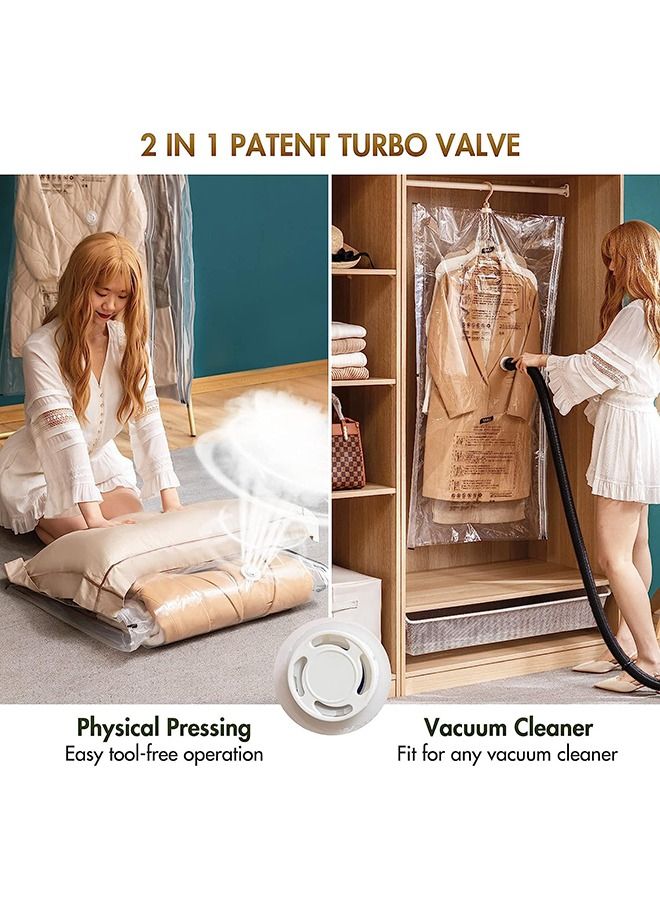 Arabest Hanging Vacuum Storage Bags Space Saver Bags for Clothes, 4 Packs Long 70*145cm, Vacuum Seal Storage Bag Clothing Bags for Suits, Dress Coats or Jackets, Closet Organizer and Storage - Image 4