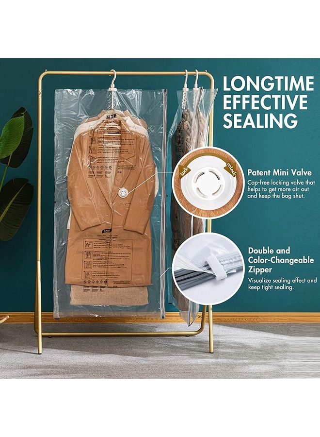 Arabest Hanging Vacuum Storage Bags Space Saver Bags for Clothes, 4 Packs Long 70*145cm, Vacuum Seal Storage Bag Clothing Bags for Suits, Dress Coats or Jackets, Closet Organizer and Storage - Image 5