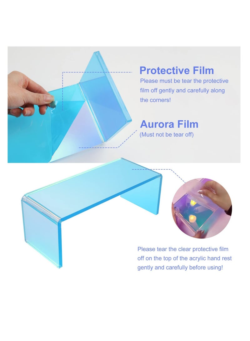 Excefore Nail Arm Rest Cushion, Transparency Thickened Acrylic Nail Arm Rest, Manicure Hand Rest Pillow Cushion Nail Tool, Suitable for Nail Techs Home & Salon Use - Image 3