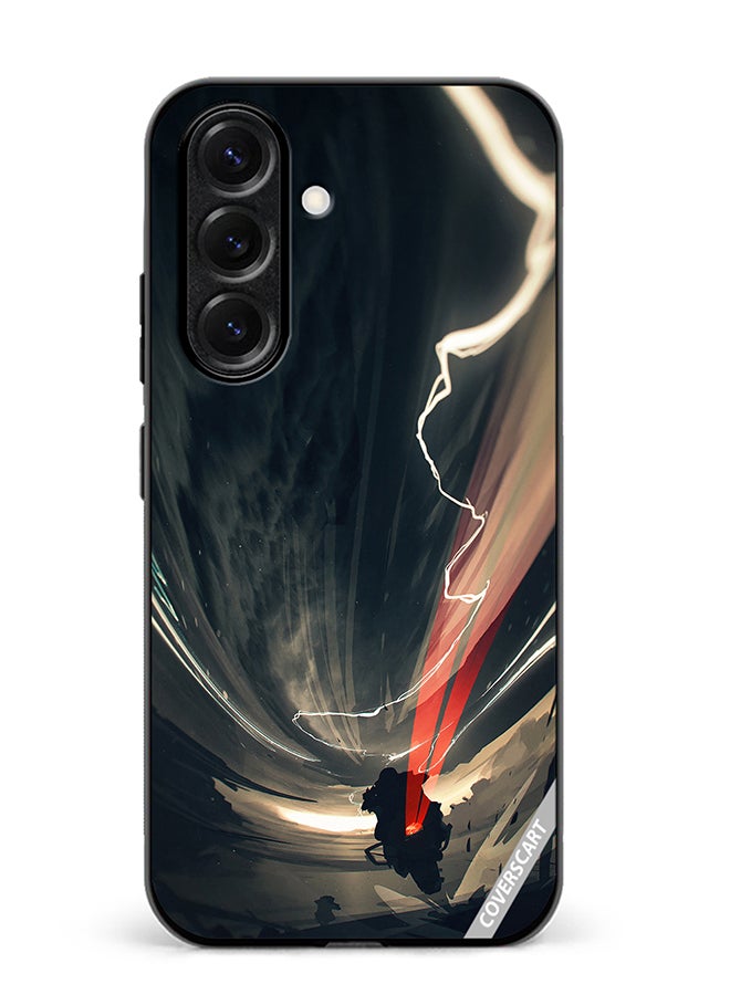 غطاء حماية لهاتف سامسونج جالاكسي A56 بتصميم تجريدي متعدد الألوان