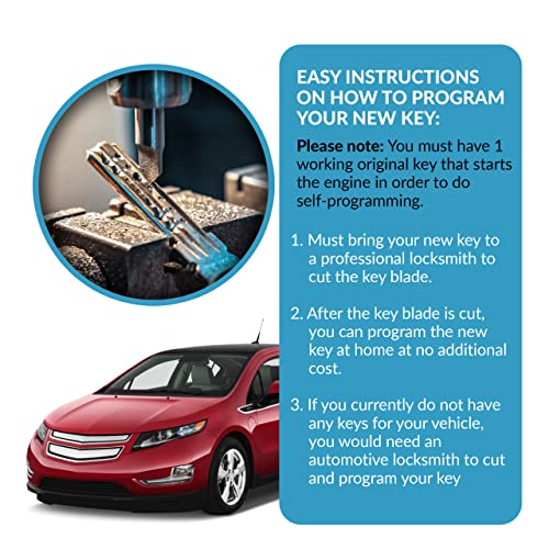 Keyless2Go Replacement for 5 Button PEPS Flip Key Chevrolet Volt OHT05918179 22923862 - Image 4