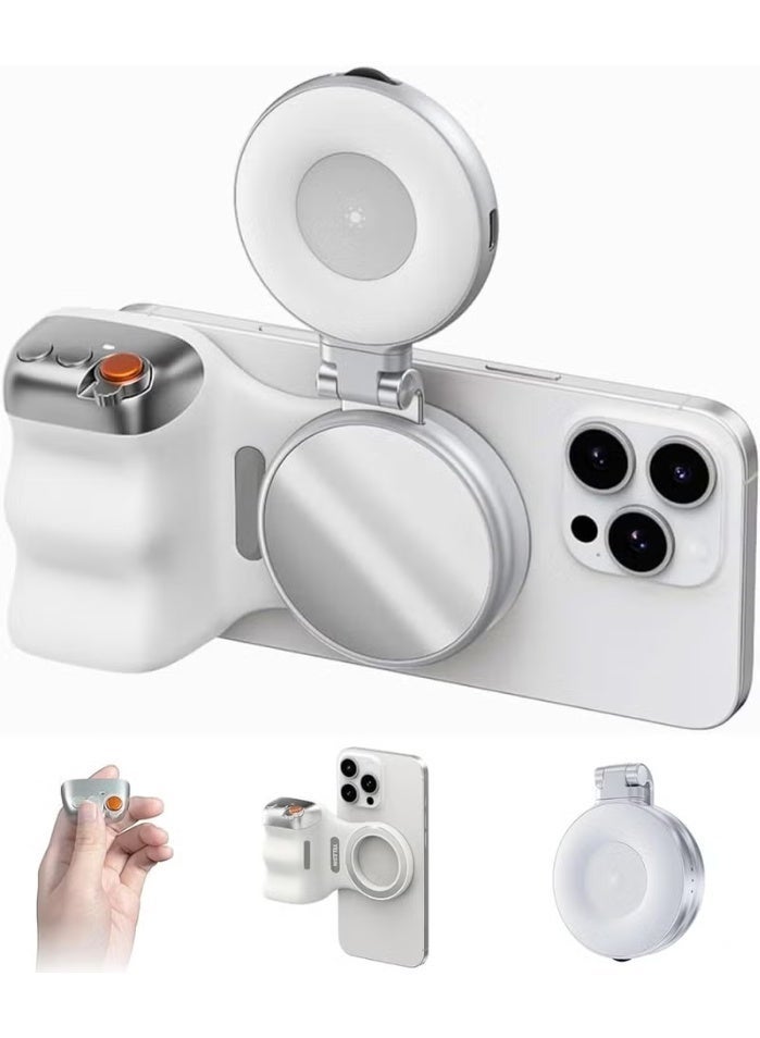 TELESIN Magnetic Phone Camera Grip with Adjustable Magnetic Selfie Light Bundle for Stable Photography - Image 1