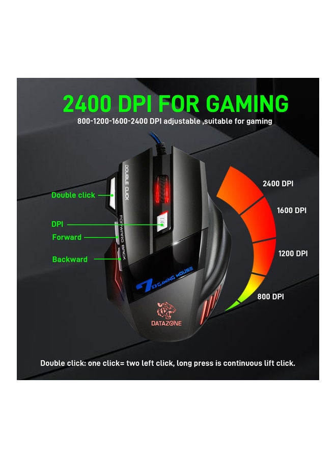 Datazone Wired Gaming Keyboard With Mouse - Image 4