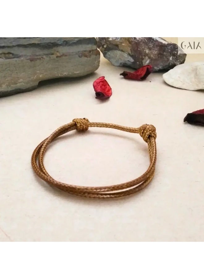 غايا جايا سوار خيط الهمس بني مصنوع يدويا - Image 1