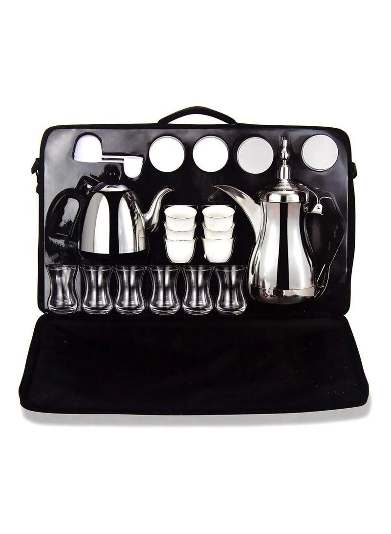 غالف دالا ماكينة صنع القهوة العربية السائلة جلف دلة مع زجاج وملحقات - Image 3