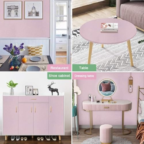 Jig-Tik Contact Paper Waterproof PVC Wallpapers Roll Embossed Europe Style Nordic 3D Sculpture Flower Wall Covering Modern Wall Décor(45 * 300) (1, White Black) (1, Pink/) - Image 4