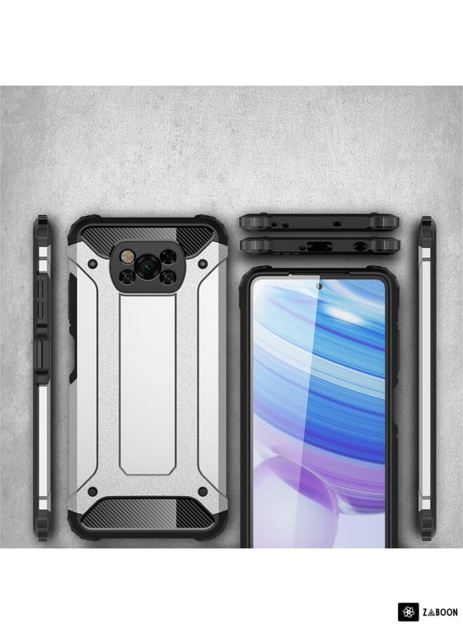For Xiaomi Poco X3 NFC Magic Armor TPU + PC Combination Case(Silver)